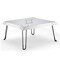 Radiate - Stainless Steel Fire Pit Cover - Square Heat Deflector for Outdoor - Traps and Directs Heat Outward - Includes Folding Legs with Carrying Handle (25 x 12.25 In) - Smokeless Firepit